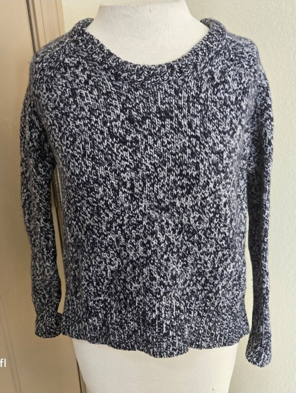 Acne Studio wool knit sweater blue white S